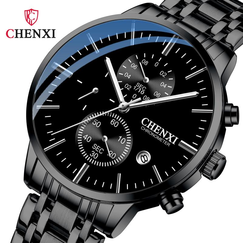 Wristwatches Mens Watches Fashion Chronograph Top Stainless Steel Quartz Watch Men Sport Waterproof Luminous Wristwatch, Silver blue
Wristwatches Mens Watches Fashion Chronograph Top Stainless Steel Quartz Watch Men Sport Waterproof Luminous Wristwatch, Silver blue