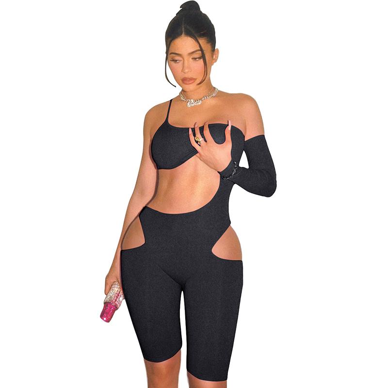Women's Jumpsuits & Rompers Hollow Out Black Solid Playsuit One-shoulder Asymmetric Sleeve Beach Style Slash Neck Skinny Streetwear Bodysuit, Black;white
Women's Jumpsuits & Rompers Hollow Out Black Solid Playsuit One-shoulder Asymmetric Sleeve Beach Style Slash Neck Skinny Streetwear Bodysuit, Black;white