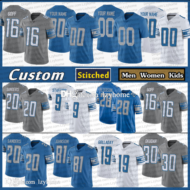 Stitched 6 DeVonta Smith Custom Men Women Kids Football Jerseys 16 Jared Goff 20 Barry Sanders 30 Jeff Okudah T.J. Hockenson 32 D'Andre Swift 33 Kerryon Johnson Okwara, My store(lzyhome)
Stitched 6 DeVonta Smith Custom Men Women Kids Football Jerseys 16 Jared Goff 20 Barry Sanders 30 Jeff Okudah T.J. Hockenson 32 D'Andre Swift 33 Kerryon Johnson Okwara, My store(lzyhome)