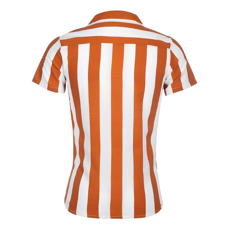 Hawaiian Shirts Mens Short Sleeve Beach Striped Colorful Social Loose Shirt Men Camisa Hawaiana Hombre Men's Casual