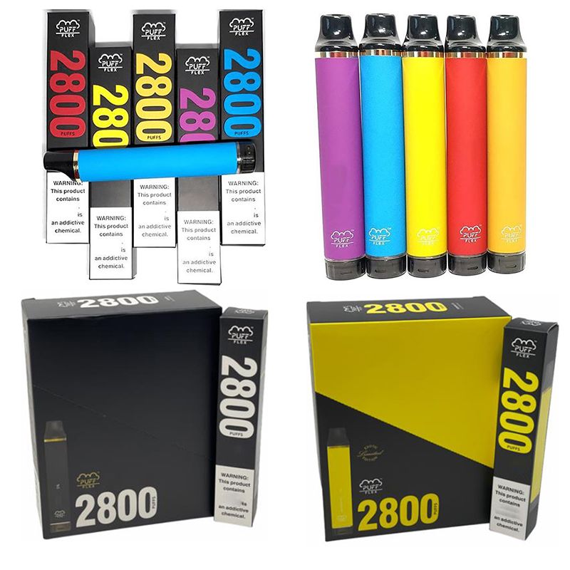 Puff Bars Flex Disposable E cigarettes 2800puffs 10ml Pre-filled pods Cartridge Vaporizer 1500mah Battery Vape Pen
Puff Bars Flex Disposable E cigarettes 2800puffs 10ml Pre-filled pods Cartridge Vaporizer 1500mah Battery Vape Pen