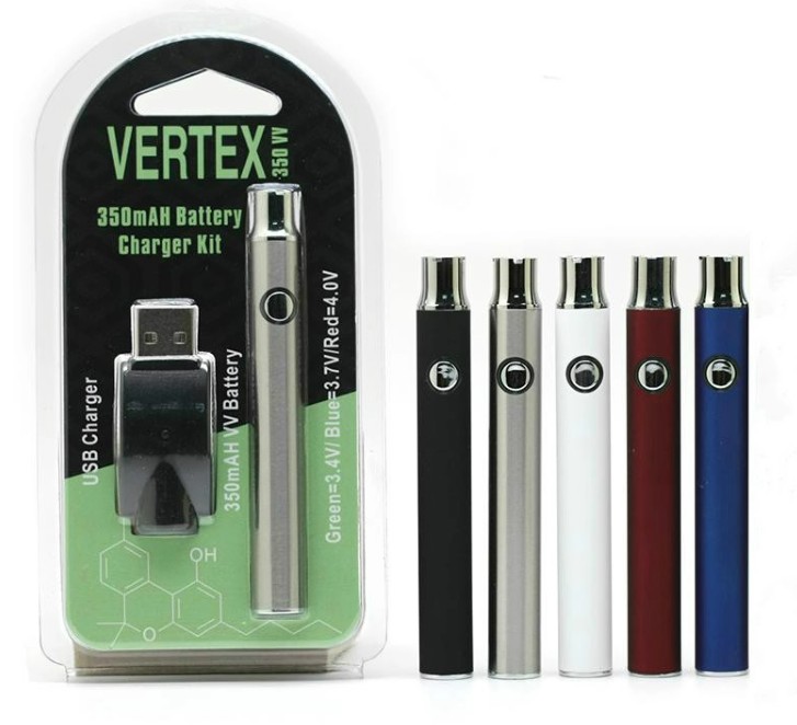 Vertex law Preheat Battery 350 mAh Law Preheating 510 thread Batteries with USB Charger Kit Atomizers Cartridges
Vertex law Preheat Battery 350 mAh Law Preheating 510 thread Batteries with USB Charger Kit Atomizers Cartridges
