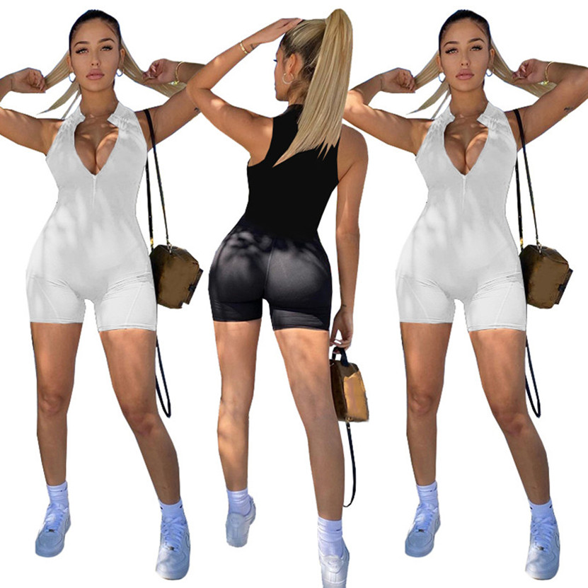 Plus size 2XL Women rompers sleeveless designer shorts Jumpsuits solid color bodysuits Casual black Overalls Summer clothes skinny white leggings 4809
Plus size 2XL Women rompers sleeveless designer shorts Jumpsuits solid color bodysuits Casual black Overalls Summer clothes skinny white leggings 4809