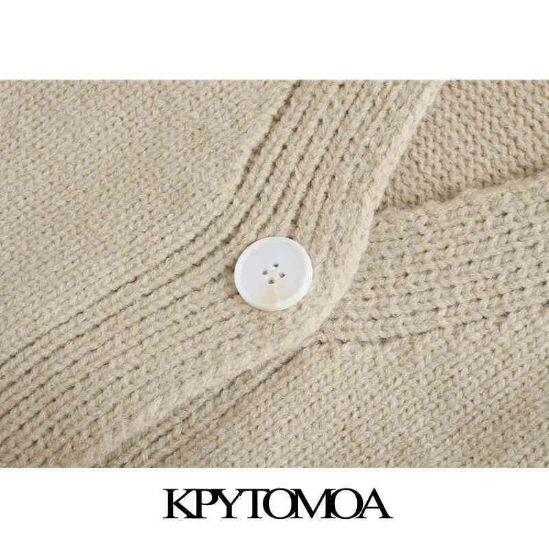 Women Fashion With Pockets Loose Knitted Vest Sweater Sleeveless Button-up Female Waistcoat Chic Tops 210420