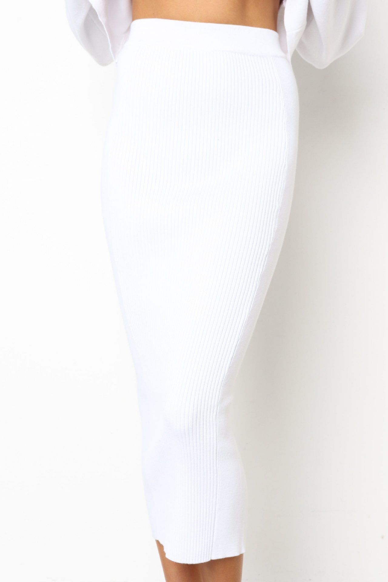 Elegant Knitted Tight Long Skirt Black White Wrap Hip Pencil Skirts Women Autumn Winter Clothes High Waist Office Ladies Bottoms 210507