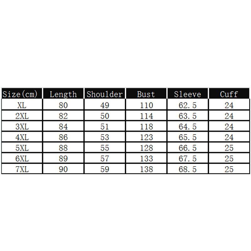 Spring Autumn Jackets Men Large Size 5XL 6XL 7XL Shoulder 59cm Casual Outerwear Black Colors Men's