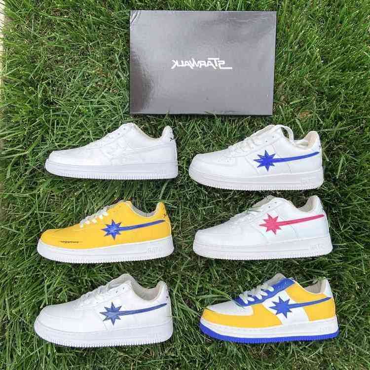 Shoes High Restoration Skate Luxury Designer Mans Woman Footsoldier BAPESTA Leather Top, Bubble wrap packaging
Shoes High Restoration Skate Luxury Designer Mans Woman Footsoldier BAPESTA Leather Top, Bubble wrap packaging