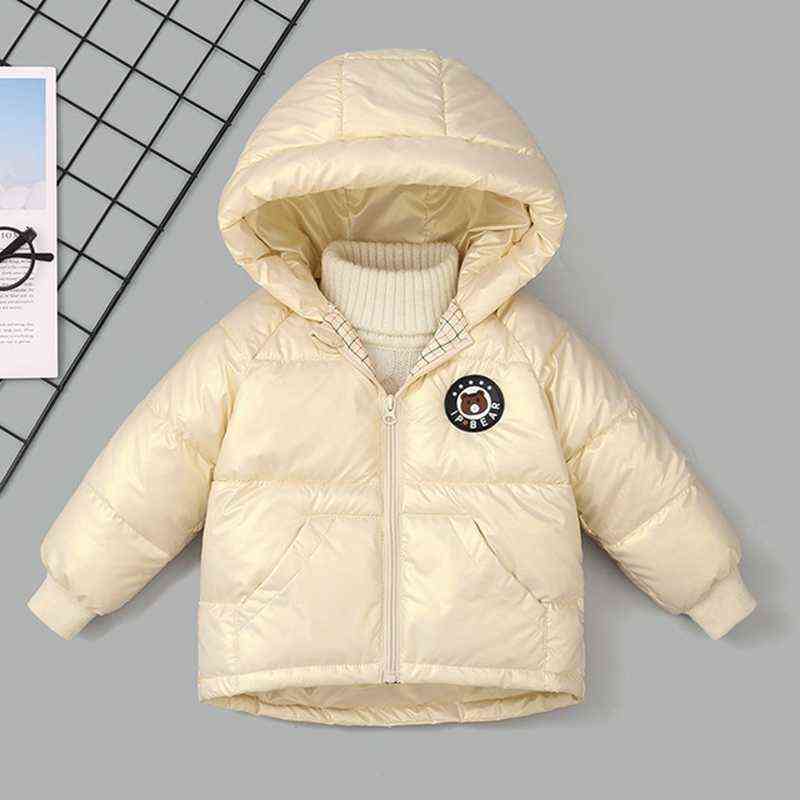 CROAL CHERIE Winter Warm Outerwear jacket For Kids Boys Girls Hooded Warm Outerwear Windbreaker Jacket Baby Kids Clothes 211111