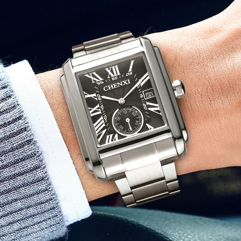 Wristwatches CHENXI Fashion Casual Business Men Watches Stainless Steel Date Analog Quartz Small Seconds Drop Reloj Hombre, Silver
Wristwatches CHENXI Fashion Casual Business Men Watches Stainless Steel Date Analog Quartz Small Seconds Drop Reloj Hombre, Silver