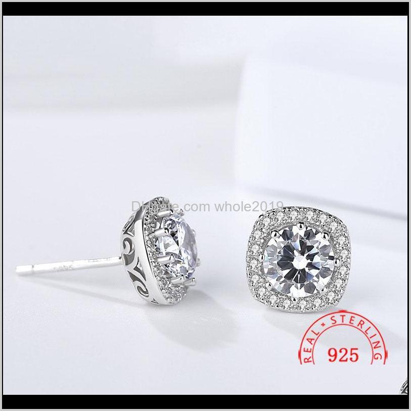 Stud Jewelry Drop Delivery 2021 Arrival Wholesale High Quality Fashion Young Girls White Gold Earrings For Children With Hollow Out Nk1Fr