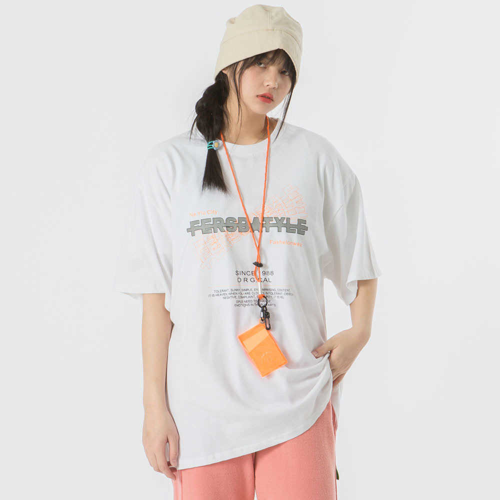 Men's T-shirt Letters Summer Short Sleeve Printed Tee Hip Hop Oversized Cotton Casual Harajuku Streetwear Top Tshirts Clothing 210601