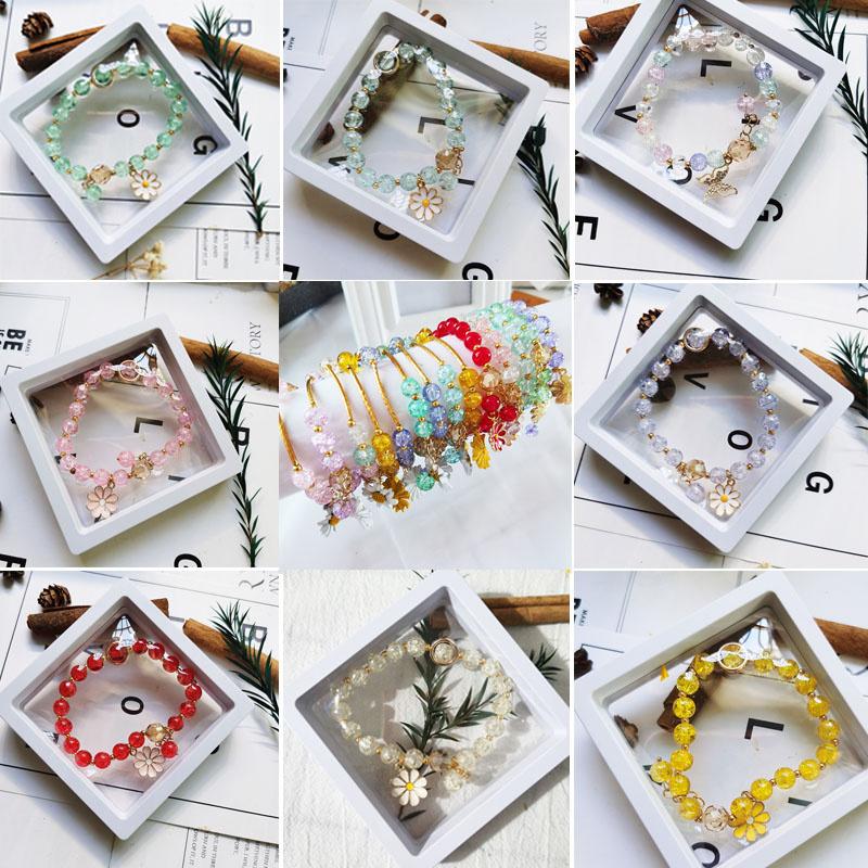 Beaded, Strands 1 Box Elegant DIY Round Crystal Beaded Bracelet With Daisy Flower Heart Key Star Metal Pendant Charms For Women Girl Student
Beaded, Strands 1 Box Elegant DIY Round Crystal Beaded Bracelet With Daisy Flower Heart Key Star Metal Pendant Charms For Women Girl Student