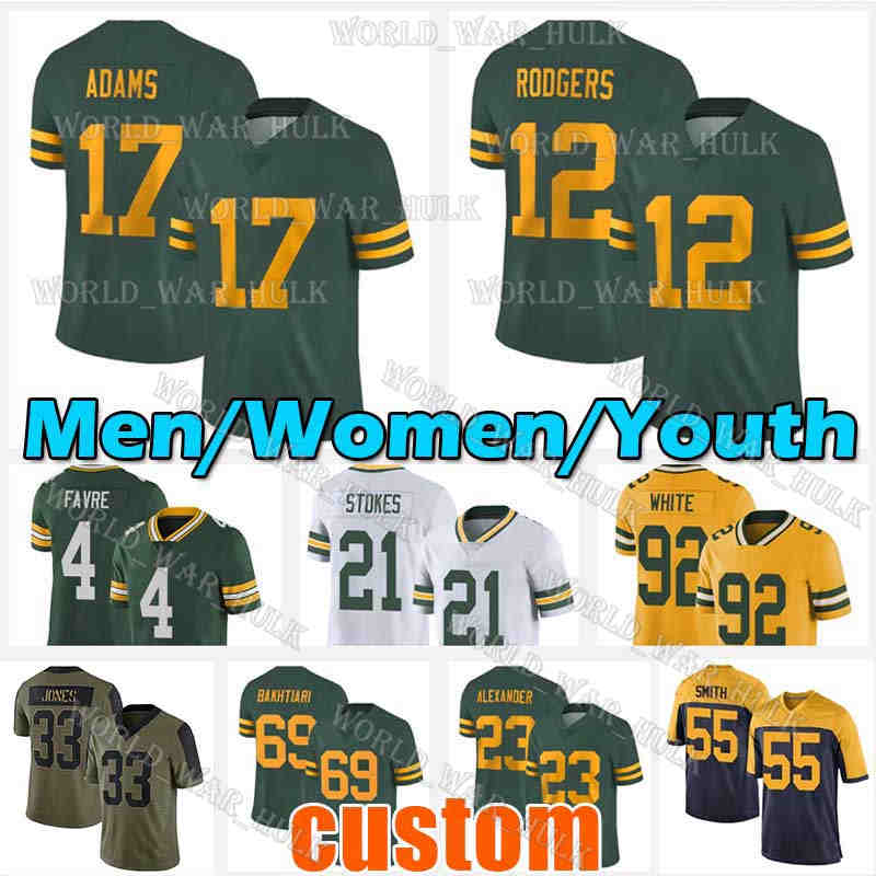 12 Aaron Rodgers 69 David Bakhtiari Football Jersey Reggie White Adams Jones ZaDarius Smith Alexander Packer Josh Myers Donald Driver Mason Crosby Love Ray Nitschke, Youth custom jersey(b z g)
12 Aaron Rodgers 69 David Bakhtiari Football Jersey Reggie White Adams Jones ZaDarius Smith Alexander Packer Josh Myers Donald Driver Mason Crosby Love Ray Nitschke, Youth custom jersey(b z g)