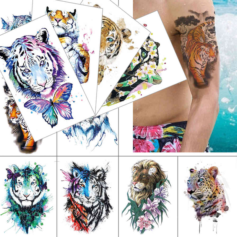 Beast temporary sticker Tiger lion leopard waterproof fake Fashion animal men women flower color tattoo
Beast temporary sticker Tiger lion leopard waterproof fake Fashion animal men women flower color tattoo