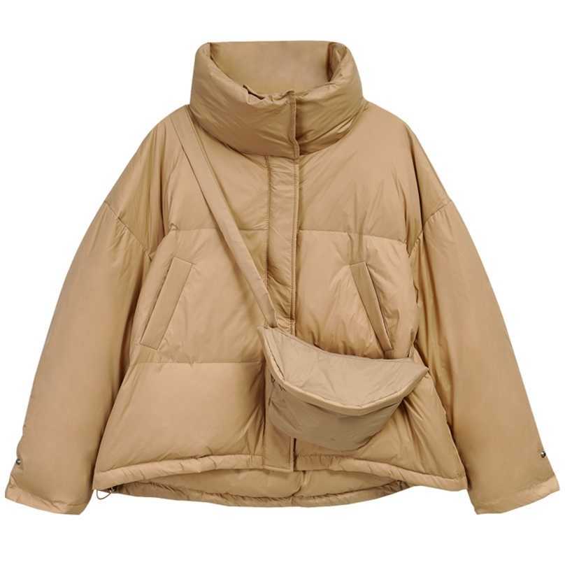 Winter White Duck Down Jacket Women Loose Warm Short Puffer Jackets Woman Stand Collar Bubble Coat Outwear 210525, Black
Winter White Duck Down Jacket Women Loose Warm Short Puffer Jackets Woman Stand Collar Bubble Coat Outwear 210525, Black