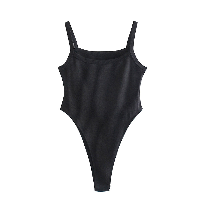 Summer Women Bodysuit Strap Sleeveless Bodysuits Chic Lady Fashion Casual Clothes 210517