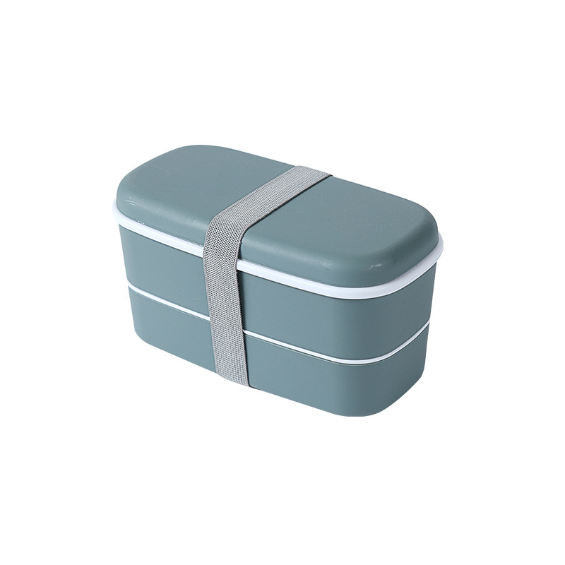 Lunch Box Plastic Material Food Microwave Refrigerator Fresh-keeping Box Double-layered School Office Portable Bento Box