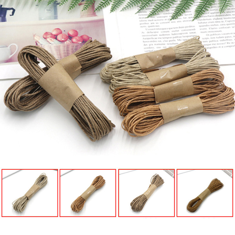 Decorate Rope 10M/Roll Wrapping Cords Thread 1MM/2MM Pure Color Multi Purpose for Tying DIY Handmade
