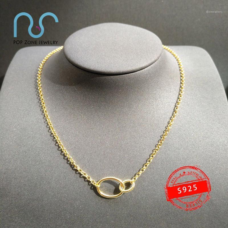 Popzone Double Circle Cross Chain O-chain Necklace Original Sterling Silver Jewelry Matching For Unisex Chains
Popzone Double Circle Cross Chain O-chain Necklace Original Sterling Silver Jewelry Matching For Unisex Chains