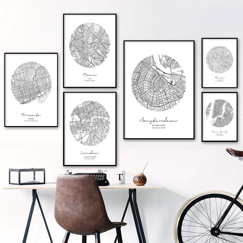 Paintings Abstract London York City Map Wall Art Canvas Posters And Prints Nordic Black White Pictures For Living Room
Paintings Abstract London York City Map Wall Art Canvas Posters And Prints Nordic Black White Pictures For Living Room