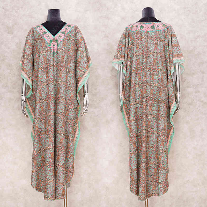 Beach Cover-ups bathing suit cover ups Kaftan Summer Dress Women Wear Swim Suit Cover Up Robe de Plage beach wear Q1241 210420