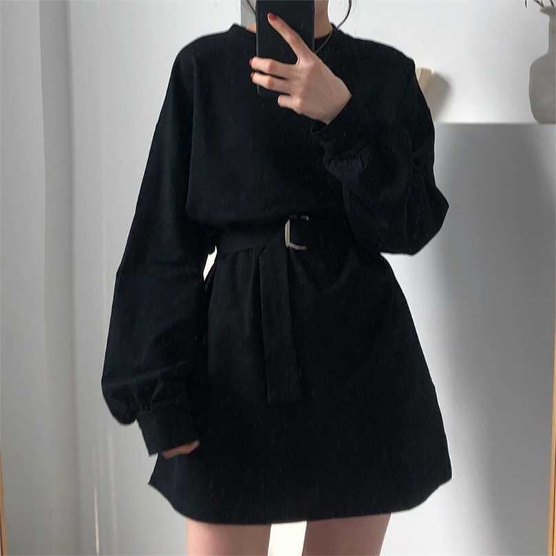 Spring Autumn Dress Women With Belt Red Korean es Woman Long Sleeve Solid Casual Short Vestidos Mujer Robes 210525
Spring Autumn Dress Women With Belt Red Korean es Woman Long Sleeve Solid Casual Short Vestidos Mujer Robes 210525