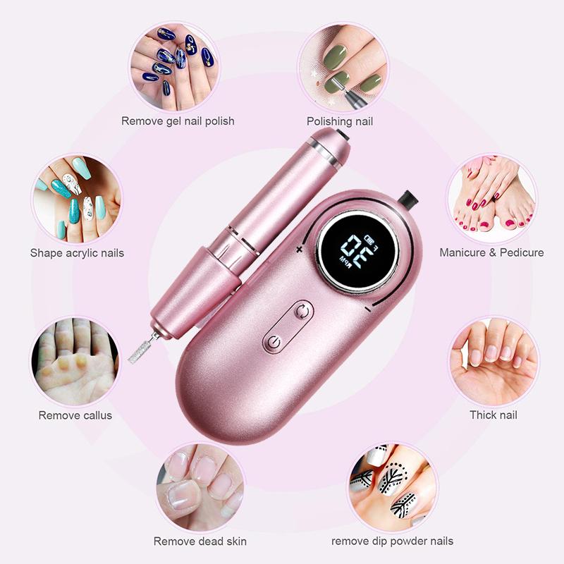 Nail Drill & Accessories Portable USB Charging Electric Machine Pen Apparatus Professional Manicure And Pedicure Lathe Gel Polisher
