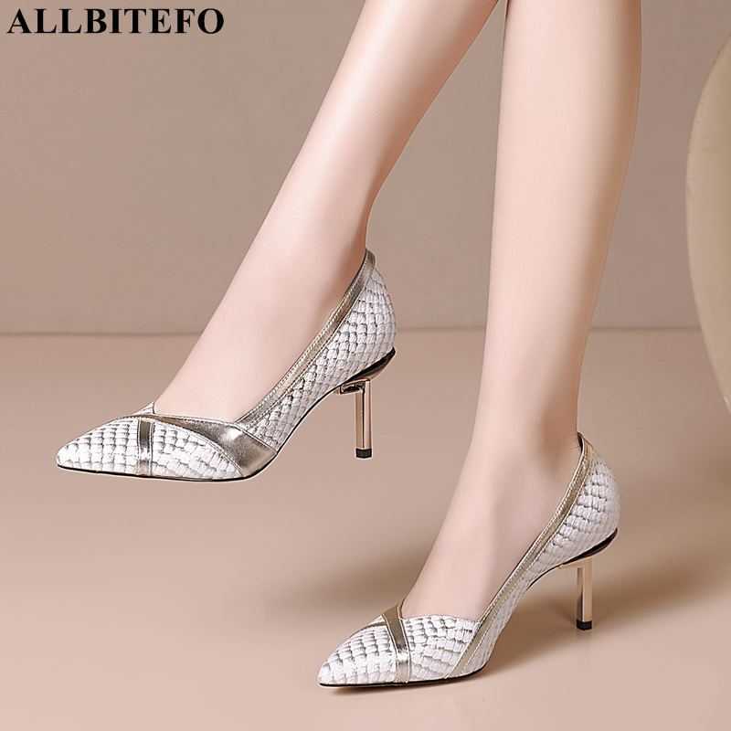 ALLBITEFO size 33-43 thin heel real genuine leather high heels silver fashion sexy women heels shoes party wedding shoes 210611, As picture
ALLBITEFO size 33-43 thin heel real genuine leather high heels silver fashion sexy women heels shoes party wedding shoes 210611, As picture