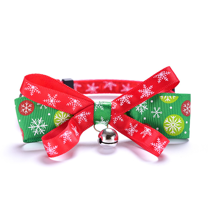 Bowknot Bell Christmas Series Pets Collars Cat Collar Dog Pet Products plus size
