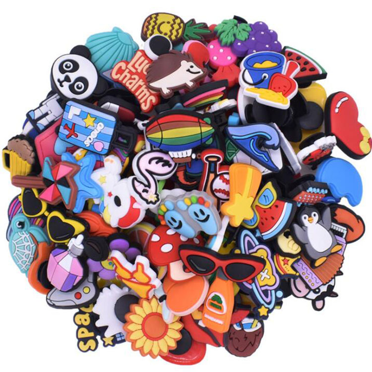 wholesale 100pcs custom cute cartoon shoe charm pvc shoecharm buckle fahsion accessories soft rubber jibitz for croc shoes
wholesale 100pcs custom cute cartoon shoe charm pvc shoecharm buckle fahsion accessories soft rubber jibitz for croc shoes