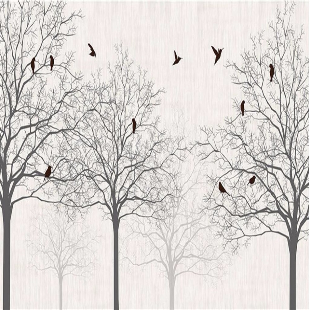 papel de parede Custom wallpaper large 3d jungle bird living room TV backdrop modern simple wallpaper papel de parede