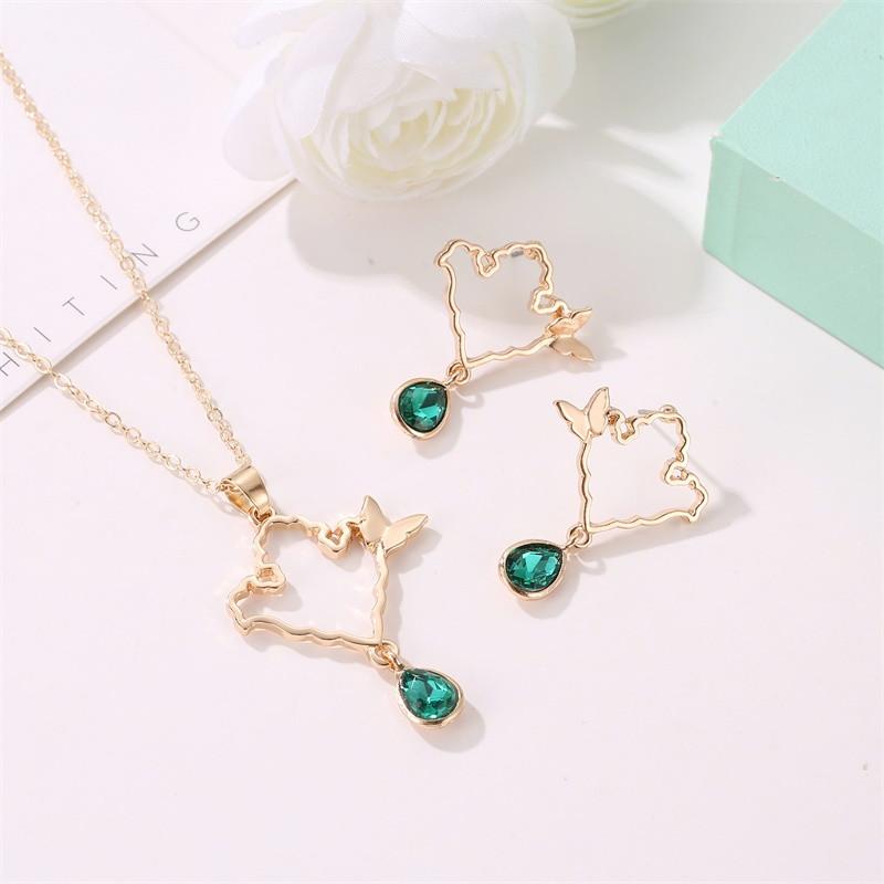 Earrings & Necklace Green Tassel Jewelry Sets Women Leaves Earring Hook And Leaf Pendant Necklaces Girls Femme 2 Pieces Set Decorations, As pic
Earrings & Necklace Green Tassel Jewelry Sets Women Leaves Earring Hook And Leaf Pendant Necklaces Girls Femme 2 Pieces Set Decorations, As pic