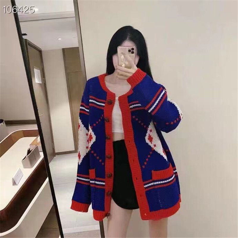 Fashion Knitted Cardigan Sweater Coat Letter Designer Check Single Breasted Sweatshirts Long Sleeve Knit Coats With Tags, White;black
Fashion Knitted Cardigan Sweater Coat Letter Designer Check Single Breasted Sweatshirts Long Sleeve Knit Coats With Tags, White;black