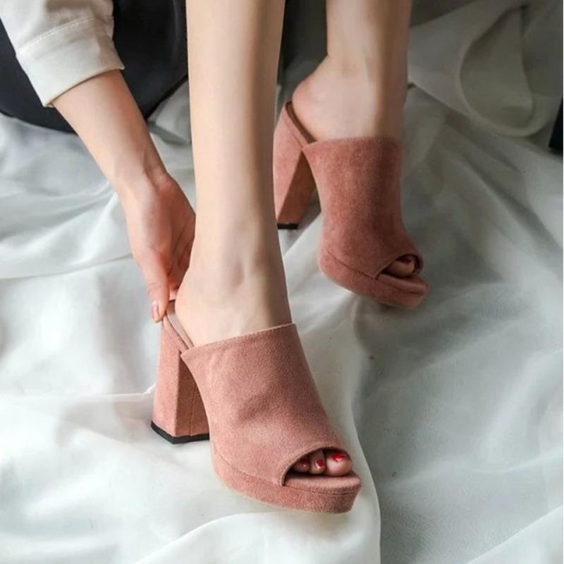 Sandals 2021 Slippers Women Thick High Heels Fish Mouth Fashion Flock Ladies Platform Shoes Leisure Soft Bottom Non Slip, Black
Sandals 2021 Slippers Women Thick High Heels Fish Mouth Fashion Flock Ladies Platform Shoes Leisure Soft Bottom Non Slip, Black