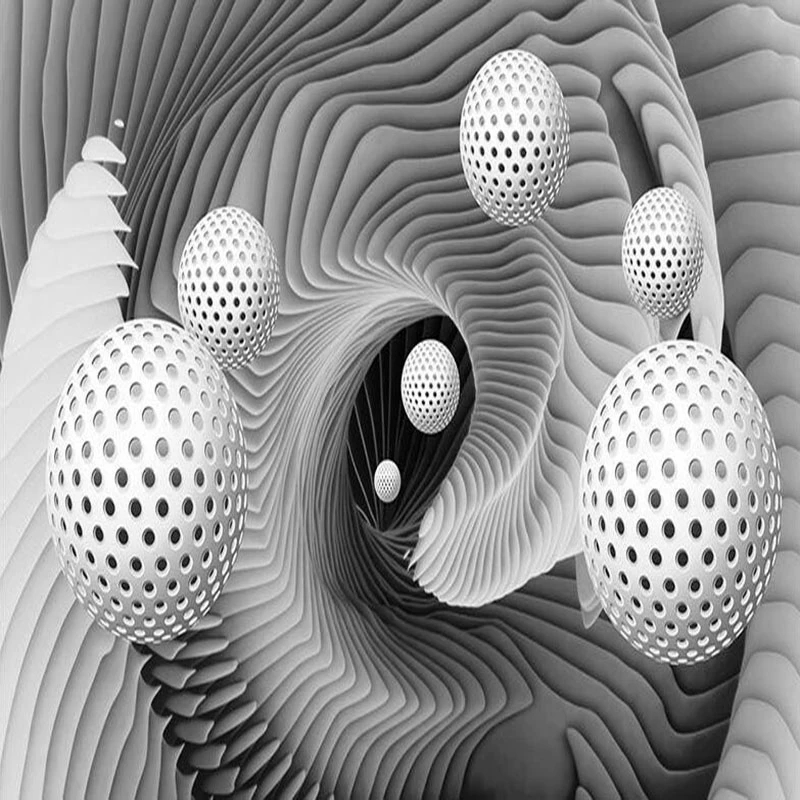Custom Photo 3D Mural Wallpaper Modern Abstract Sphere Space Whirlpool Art Painting Living Room TV Backdrop Wall