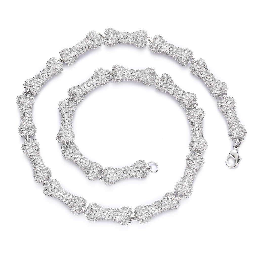 New Hip Hop Bone Necklace 10mm Full Zircon Pink Bracelet Personality Fashion All-match Men's and Women's Jewelry
New Hip Hop Bone Necklace 10mm Full Zircon Pink Bracelet Personality Fashion All-match Men's and Women's Jewelry