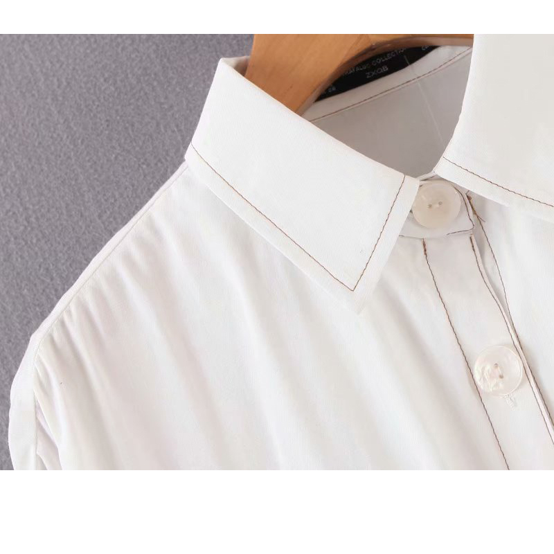 Summer Fashion Wild Harajuku Women's Shirt Lapel Single-breasted Tooling Loose Line Simple Personality Chic Female Top 210507