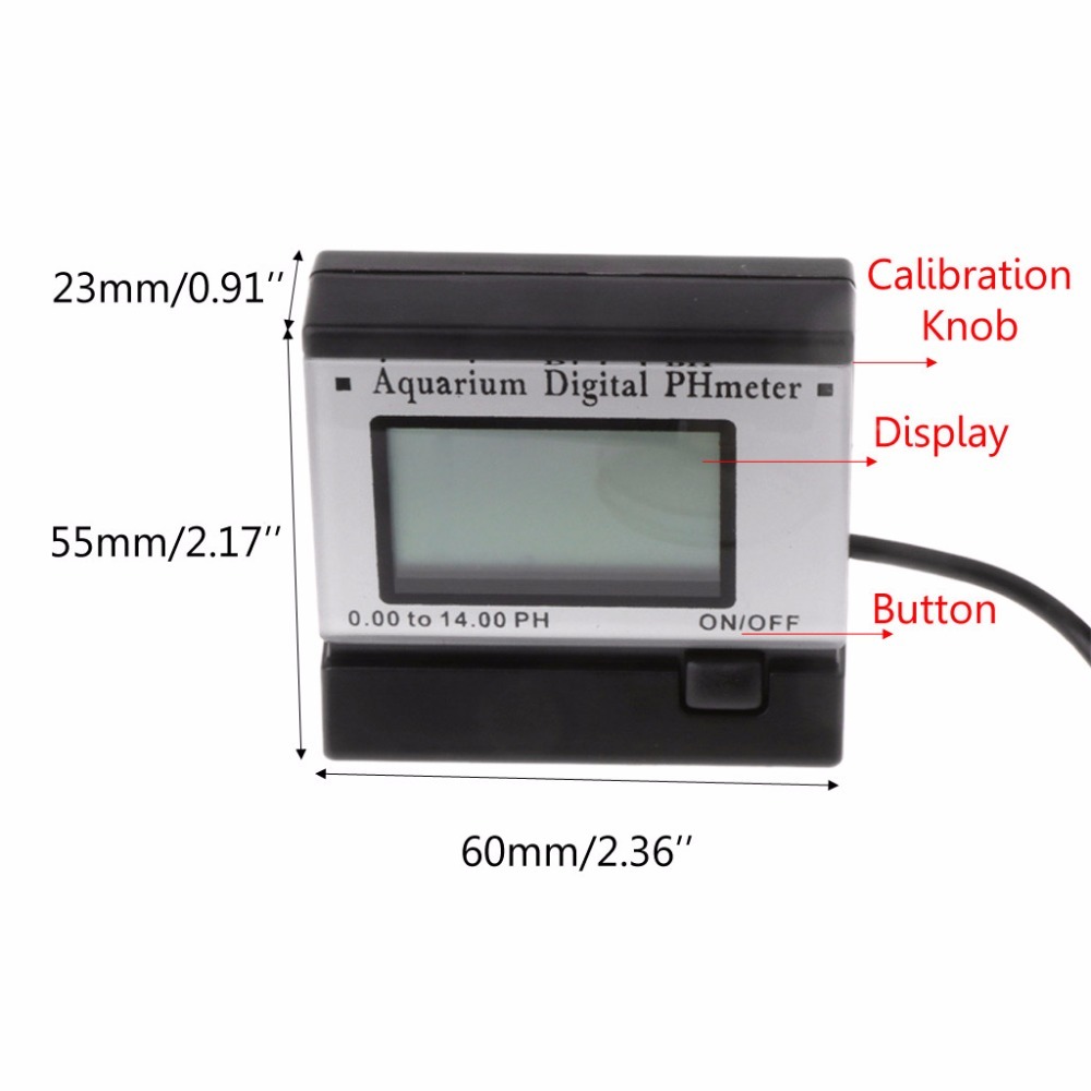 Mini Digital Ph Meter Monitors Hydroculture Aquarium Swimming Pool Spa 0.00 ~ 14.00 Test Tool