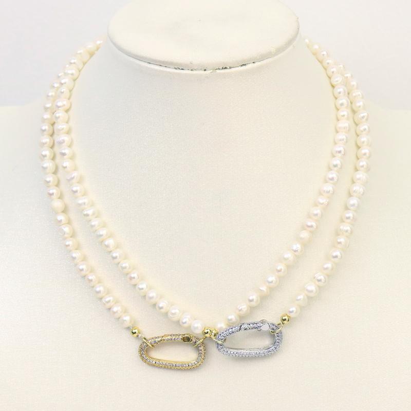 Chains 3 Strand 4-5mm Pearls Necklace Handmade Zircon Clasp Chain Women Gift Jewelry 9887
Chains 3 Strand 4-5mm Pearls Necklace Handmade Zircon Clasp Chain Women Gift Jewelry 9887