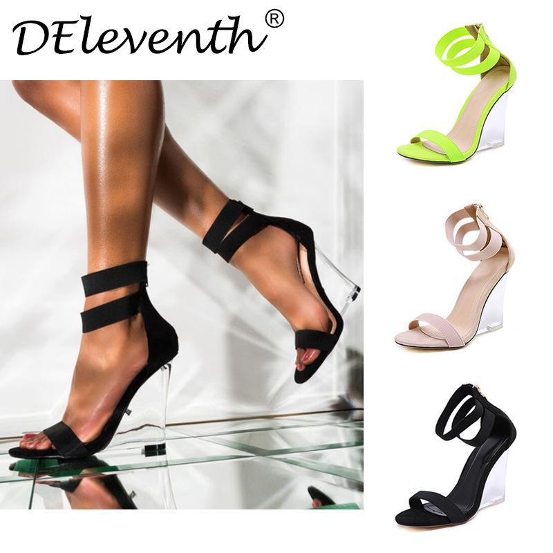 Shoes Wedges High Heels Candy Bright Color Hollow Roman Women Sandals Round Toe Flock .5CM Elastic Band Size 35-42, Black
Shoes Wedges High Heels Candy Bright Color Hollow Roman Women Sandals Round Toe Flock .5CM Elastic Band Size 35-42, Black
