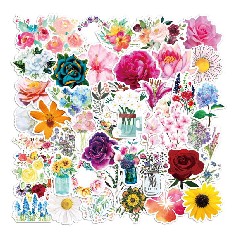 50Pcs/set Beautiful Colorful Flowers Blooms Memo Stickers for Laptop Car Skateboard Helmet Suitcase Stationery gift For kids
50Pcs/set Beautiful Colorful Flowers Blooms Memo Stickers for Laptop Car Skateboard Helmet Suitcase Stationery gift For kids