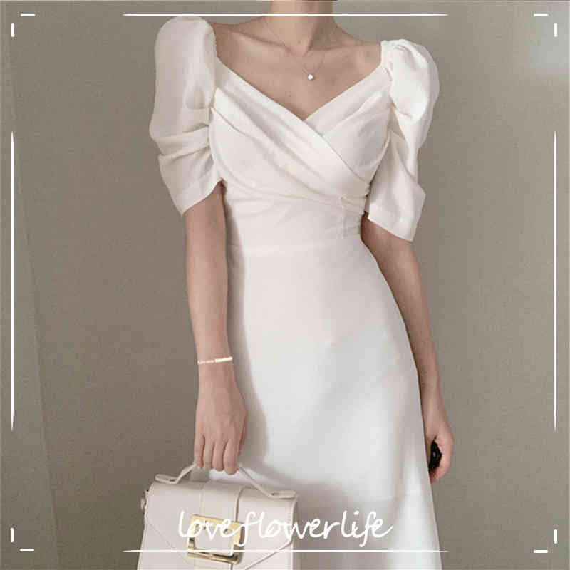 LoveFlowerLife V-Neck High Waist Chiffon Elegant Lace Up Korean Style Lady Wild Long Dress Women's Summer Dresses 210521, White
LoveFlowerLife V-Neck High Waist Chiffon Elegant Lace Up Korean Style Lady Wild Long Dress Women's Summer Dresses 210521, White