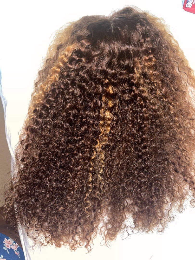 Ombre Curly Human Hair Wig Water For Women Wigs Brazilian Lace Front Short Bob Highlight Hd Transparent Deep Wave Frontal 150%
