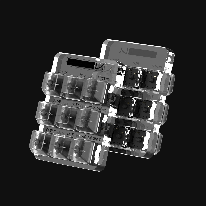 Transparent Lettering Keycaps Testing Tool Cherry 9 MX Switches Keyboard Tester Kit Clear Keycaps Sampler PCB