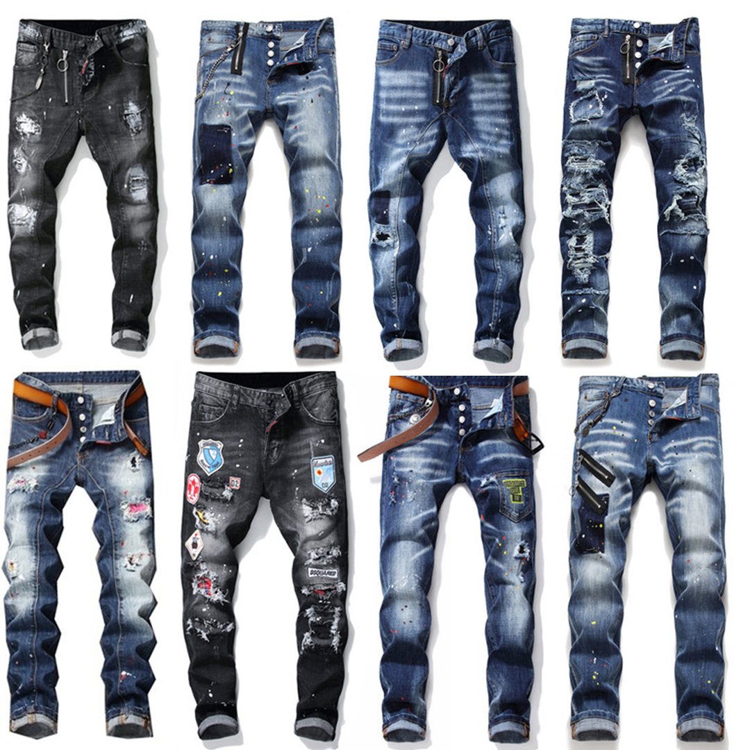 DSQ Mens Jeans Designers d2 Jean Skinny Ripped Pants Cool Guy dsq2 Causal Hole Denim Fashion Brand Fit Men Washed Pant, Black
DSQ Mens Jeans Designers d2 Jean Skinny Ripped Pants Cool Guy dsq2 Causal Hole Denim Fashion Brand Fit Men Washed Pant, Black