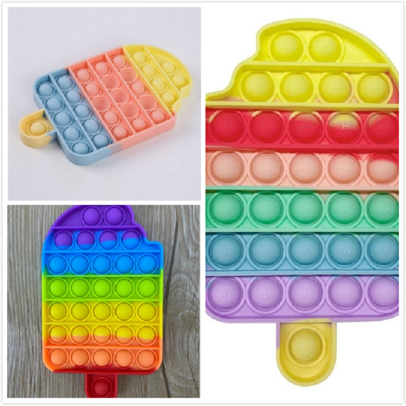 Desktop Fun Ice Cream Shaped Push Bubble POP It Silicone Toys Children Adult Stress Reliever Fidget Squeeze Board Game wholesale 3 colors
Desktop Fun Ice Cream Shaped Push Bubble POP It Silicone Toys Children Adult Stress Reliever Fidget Squeeze Board Game wholesale 3 colors