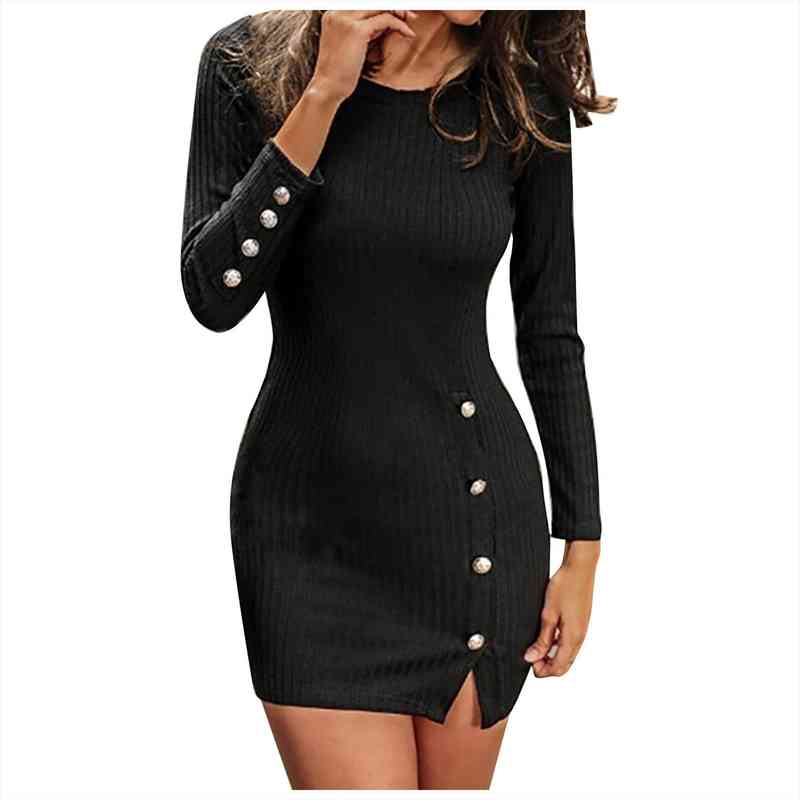 Winter Women Casual Bandage Dress Long Sleeve O Neck Elegant Mini Sexy Dresses For Women Clothing Vestidos De Verano, Black;gray
Winter Women Casual Bandage Dress Long Sleeve O Neck Elegant Mini Sexy Dresses For Women Clothing Vestidos De Verano, Black;gray
