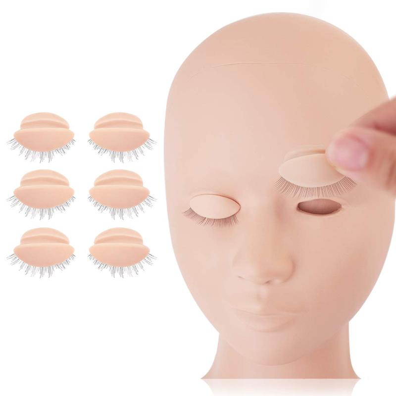 False Eyelashes Training Mannequin Head Eyelash Extension Practice Model Replacement Silicone Removable Eyelids Makeup Tools
False Eyelashes Training Mannequin Head Eyelash Extension Practice Model Replacement Silicone Removable Eyelids Makeup Tools