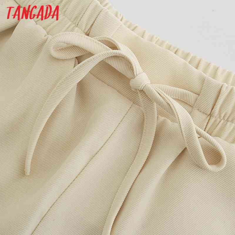 Fashion Women Long Suit Trousers Strethy Waist Pockets Office Lady Pants Pantalon JE06 210416
