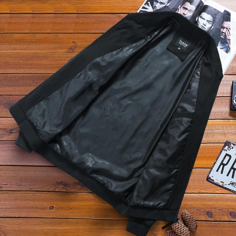 Autumn Mens Jacket Stand Collar Windbreaker Male Baseball Jackets Casual Thin High Quality Men's